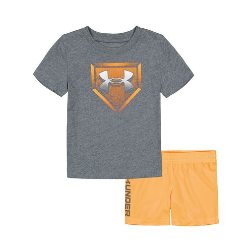 Under Armour Homeplate Tech Logo Graphic Tee & Short Set - Infant