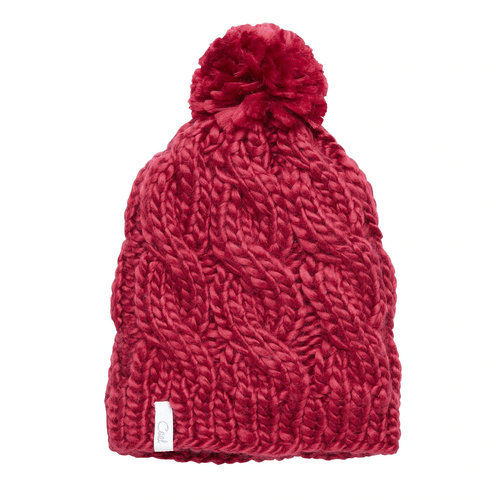 Coal Headwear The Rosa Cable Knit Silky Pom Beanie - Women's