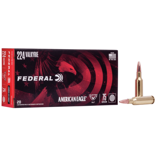 Federal American Eagle 224 Valkyrie 75 Grain FMJ Ammunition 20 Rounds