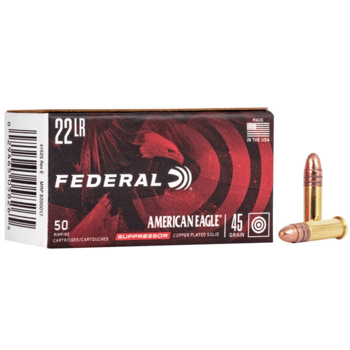 Federal American Eagle 22 Long Rifle 45 Grain CPSP Ammunition 50 Rounds