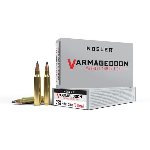 Nosler Varmageddon 223 Remington 55 Grain VG FBT Ammunition 20 Rounds