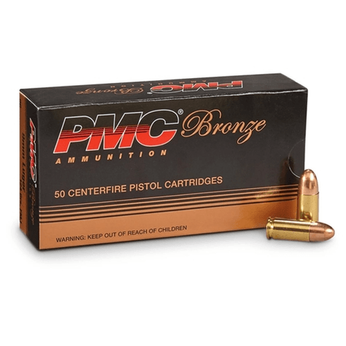 PMC 9mm Luger 115 Grain FMJ Ammuntition 50 Rounds