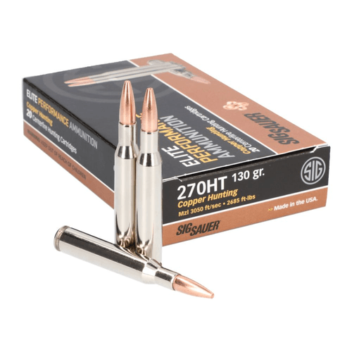 Sig Sauer Elite Copper Hunting 270 Winchester 120 Grain HP Lead Free Ammunition 20 Rounds