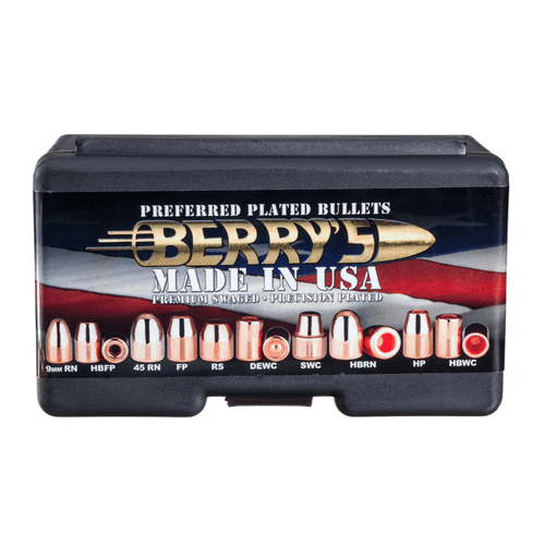 Berry's Flat Point Preferred Plated Handgun Bullets