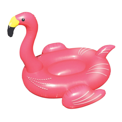Solstice Boat Accessories Giant Inflatable Ride-On Flamingo  Pool Float