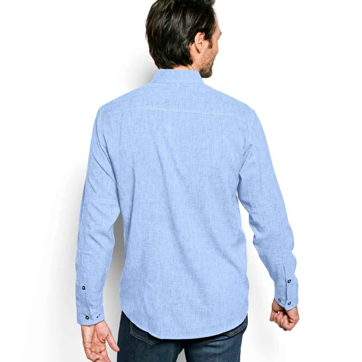 Orvis Tech Chambray Tall Work Shirt - Men's Medium Blue XXL
