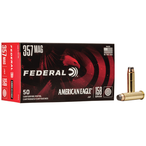 FEDERA AMERICAN EAGLE 357 MAG 158GR JSP AMMO 50 ROUNDS