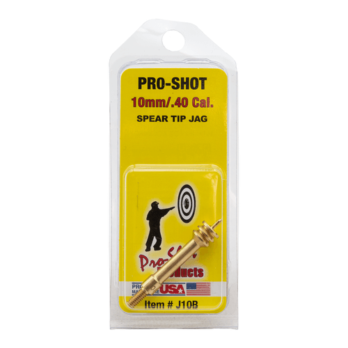 Pro-Shot Spear Tipped Cleaning Jag .40 Cal 10mm 8x32 Thread Brass