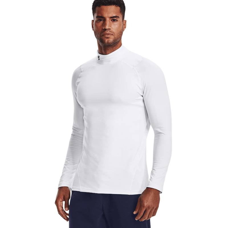 Under Armour Youth MED Gray Long Sleeve Coldgear Shirt Mockneck Reflective  preow