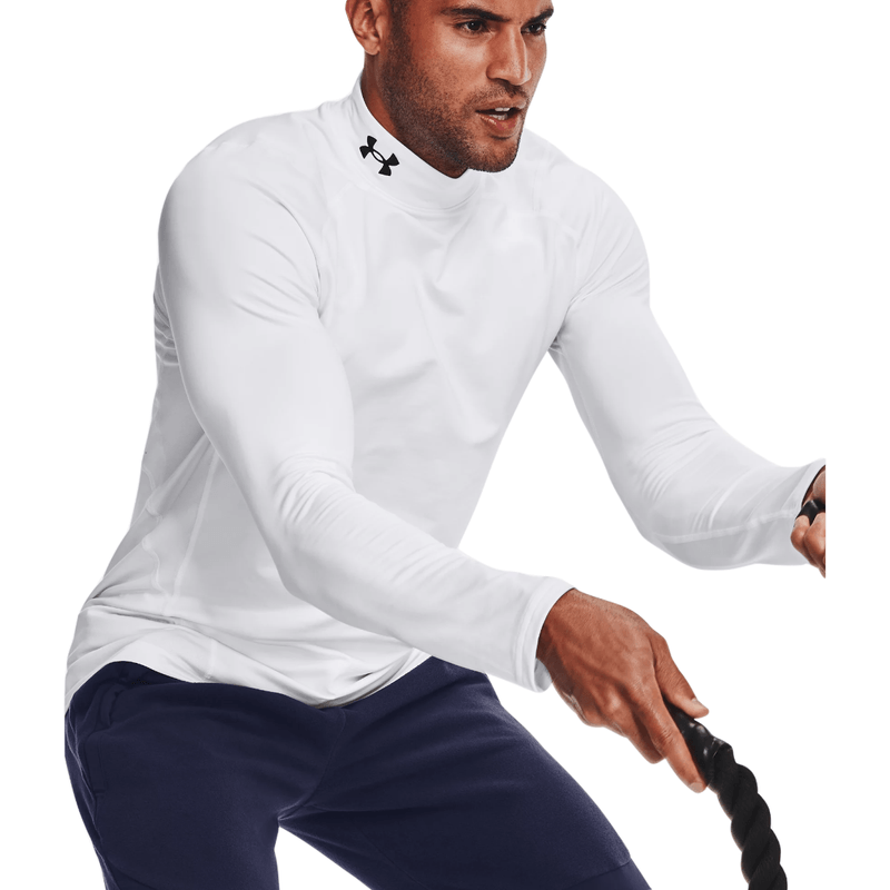 Under Armour Youth MED Gray Long Sleeve Coldgear Shirt Mockneck Reflective  preow