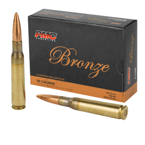 PMC Bronze 50 BMG 660 Grain FMJ Ammunition 10 Rounds