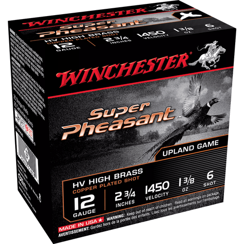 Winchester Super Pheasant HV 12 Gauge 6 Shot 2.75 Inch Ammunition 25 Rounds