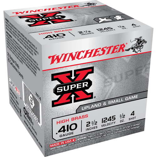 Winchester Super-X 410 Gauge 4 Shot 2.5 Inch Ammunition 25 Rounds