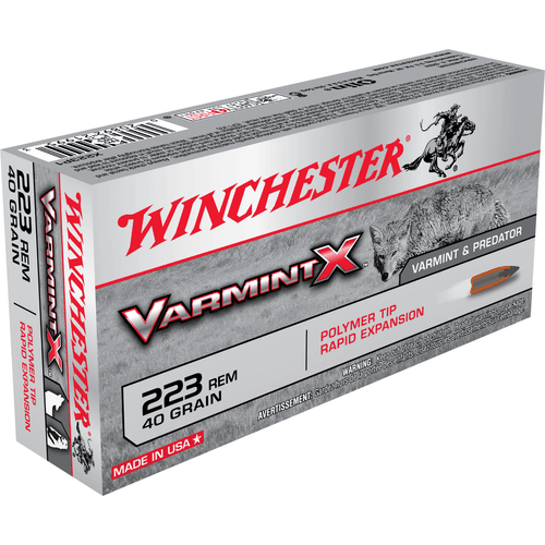Winchester Varmint X 223 Remington 40  Grain Polytip Ammunition 20 Rounds