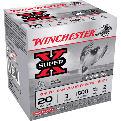 Winchester Super-X 20 Gauge 2 Shot 3 Inch Ammunition 25 Rounds