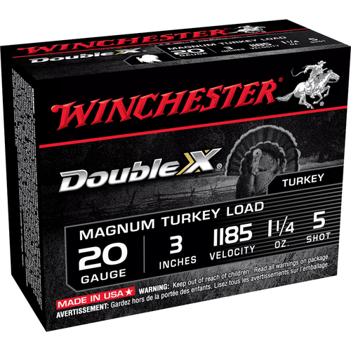 Winchester Double X Turkey 20 Gauge 5 Shot 3 Inch Ammunition 10 Rounds