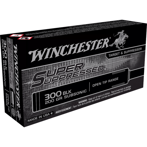 Winchester Super Suppressed 300 Blackout 200 Grain FMJ Ammunition 20 Rounds