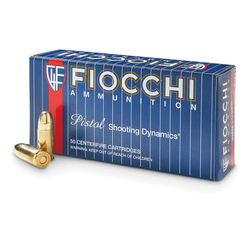 Fiocchi Shooting Dynamics 9mm 95 Grain FMJ Ammunition 50 Rounds