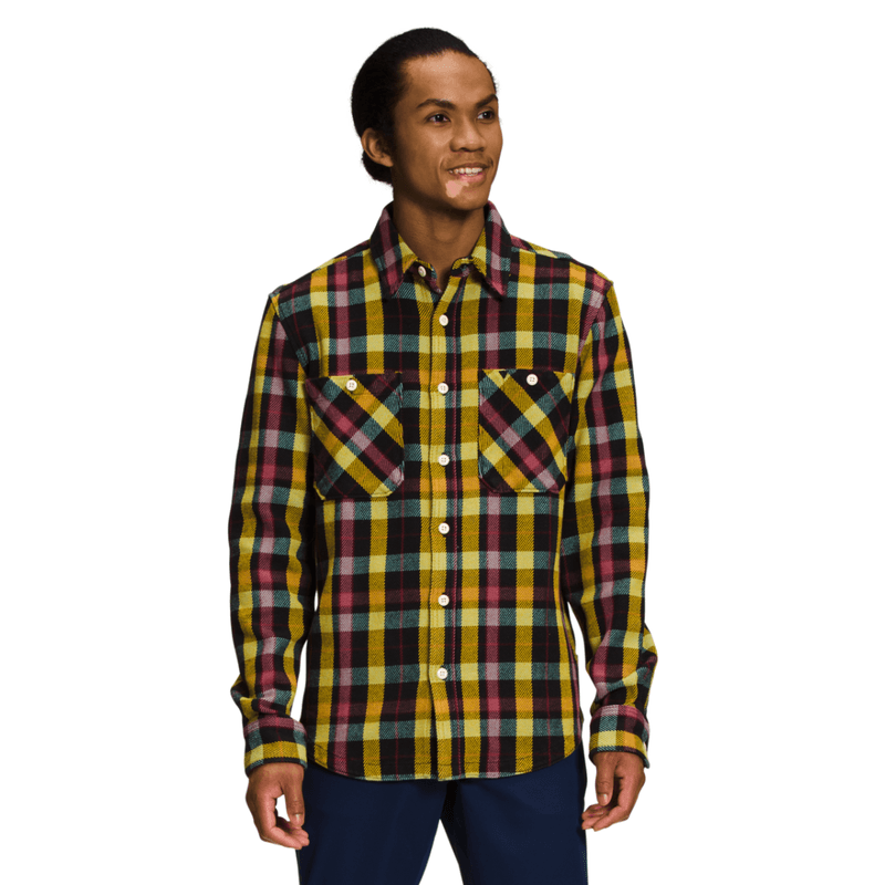 The North Face Shirt Men's 3XL Beige Plaid Twill Flannel Shirt