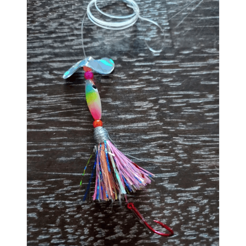 Silver Slayerz Psychedelic Guppy Spinner Lure