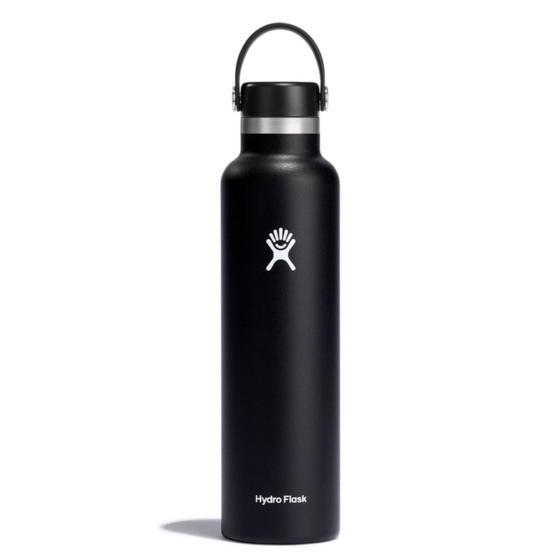 Hydro Flask 24 oz Water Bottle Stainless Steel, Vacuum Insulated with  Standard Mouth - Black