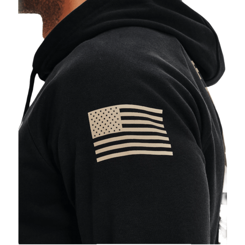 Under Armour mens New Freedom Flag Hoodie, (035) Steel Light Heather / /  Black, Large at  Men's Clothing store