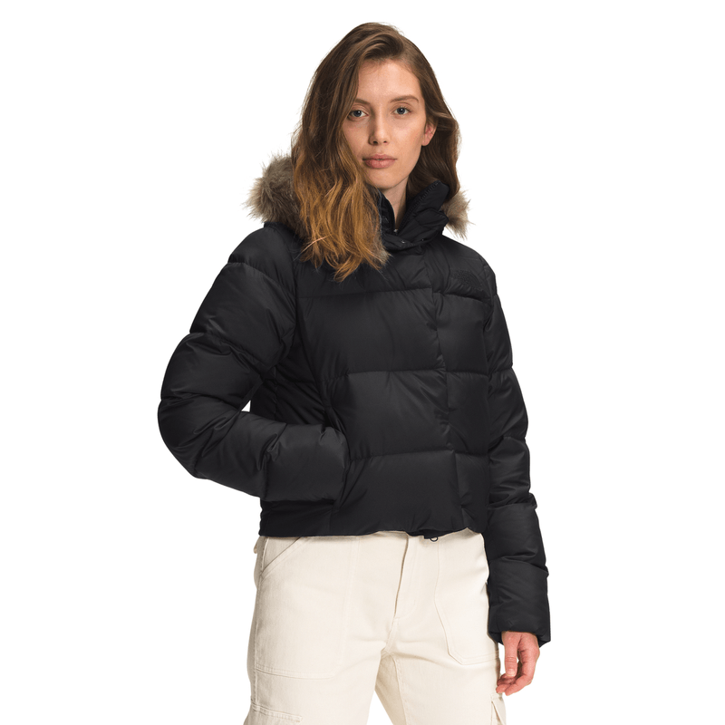 The north face hotsell black puffer jacket women's