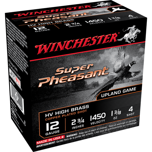 Winchester Super Pheasant HV 12 Gauge 4 Shot 2.75 Inch Ammunition 25 Rounds