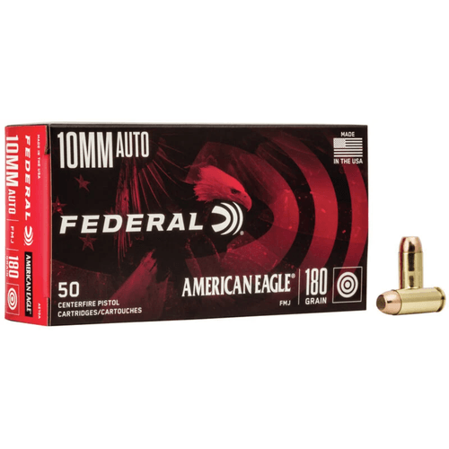 Federal American Eagle 10mm 180 Grain FMJ Ammunition 50 Rounds