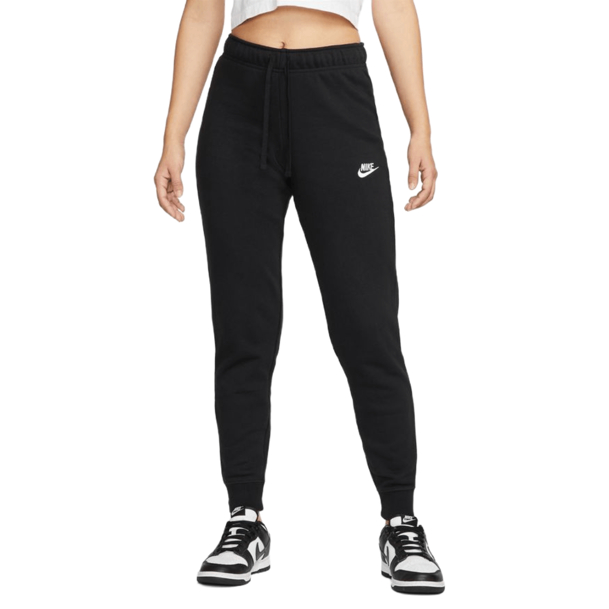 Nike Sweatpants NSW Club Fleece Oversized - Dark Grey Heather/White Women