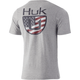Huk Americana Wave Short Sleeve Tee - Men's - Heather Grey.jpg