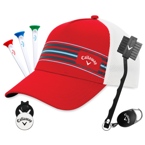 Callaway Striped Mesh Cap & Golf Gift Set