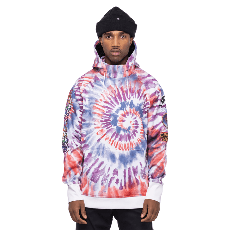 Pink tie best sale dye hoodie mens