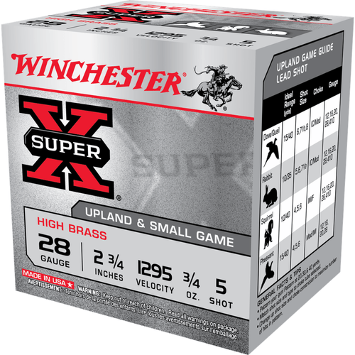Winchester X Heavy Game Load 28 Gauge 5 Shot 2.75 Inch Ammunition 25 Rounds