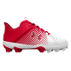 Under Armour Leadoff Low RM Jr. Baseball Cleat - Boys' - Red / White / White.jpg