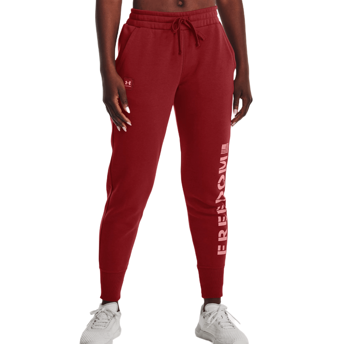 Red under armour joggers online