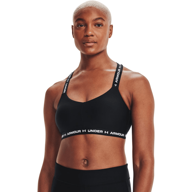 BNWT UNDER ARMOUR Black Crossback Low impact Sports Bra in Size L