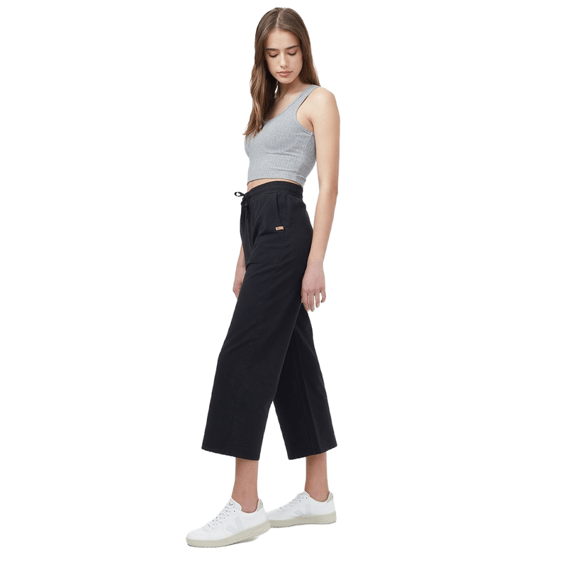 Terry Cropped Trousers - Black