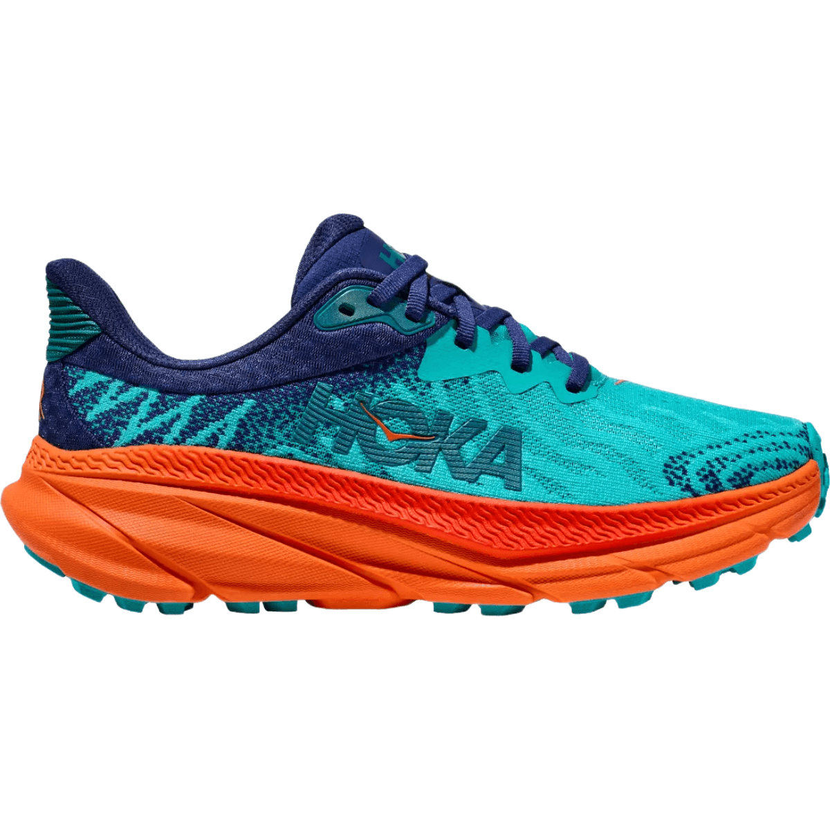 HOKA Challenger 7 Trail Running Shoe - Men's - Ceramic / Vibrant Orange.jpg