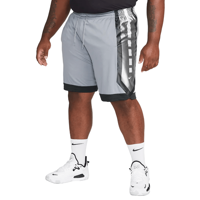 Nike Dri-fit Elite Basketball Short - Men's - Cool Grey / Black / White.jpg