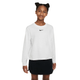 Nike Sportswear Essential Long-sleeve T-Shirt - Girls' - White / Black.jpg