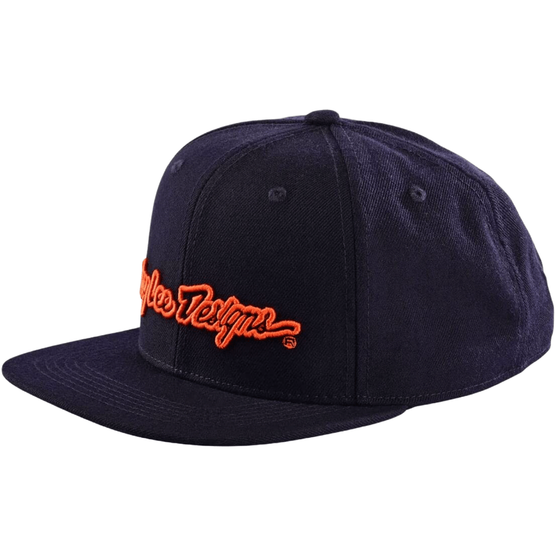 Troy-Lee-Designs-Snapback-Signature-Hat---Navy---Orange.jpg