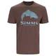 Simms Wood Trout Fill T-Shirt - Men's - Brown Heather.jpg