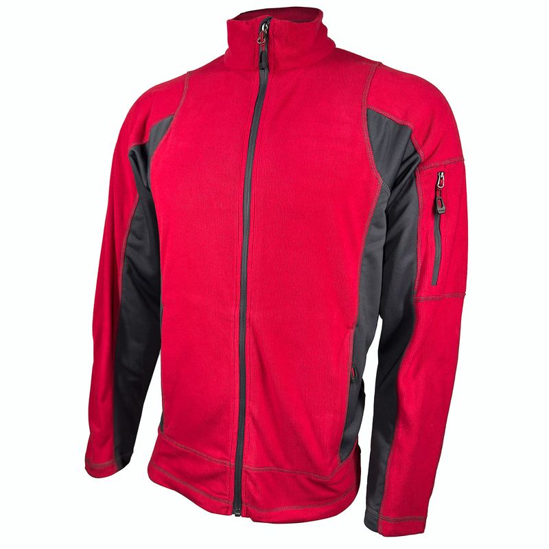 North End Men's Generate Textured Fleece Jacket (Size XXL in Classic Red / Carbon)