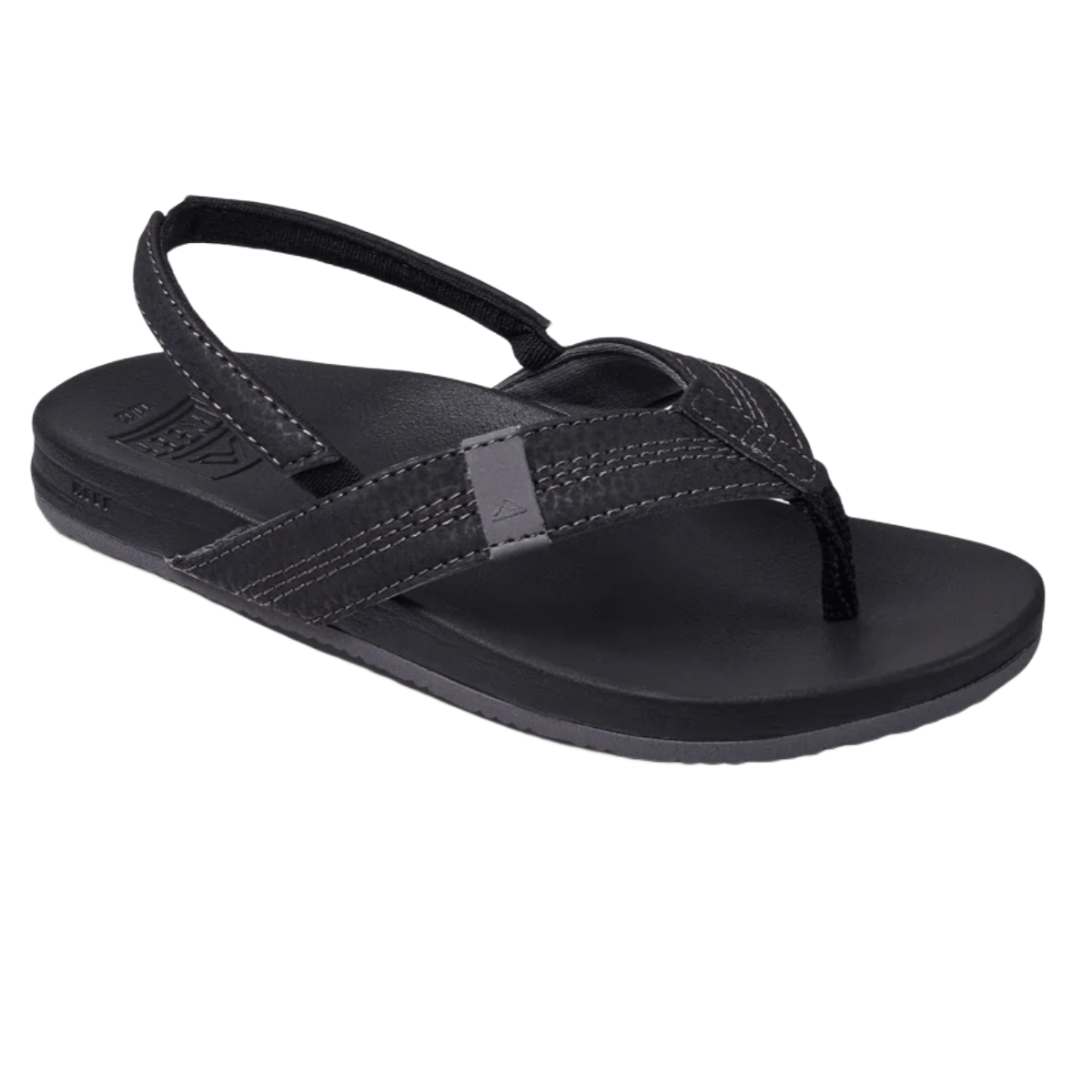 REEF Lil Cushion Phantom Sandal - Youth - Black.jpg