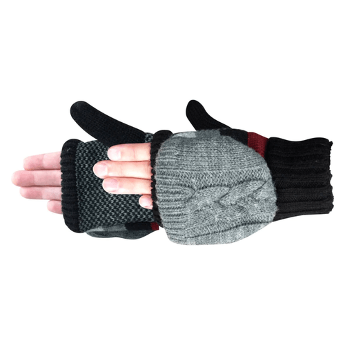 Manzella Striped Knit Convertible Glove - Women's