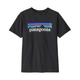 Patagonia Regenerative P-6 Logo T-Shirt - Boys' - Ink Black.jpg