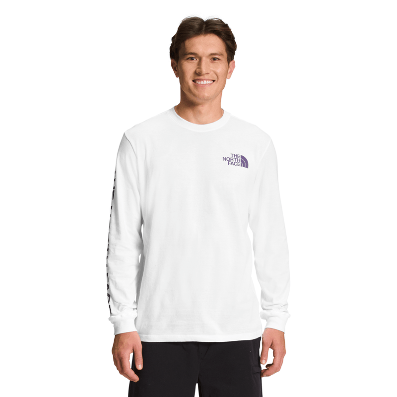 The north face white best sale long sleeve