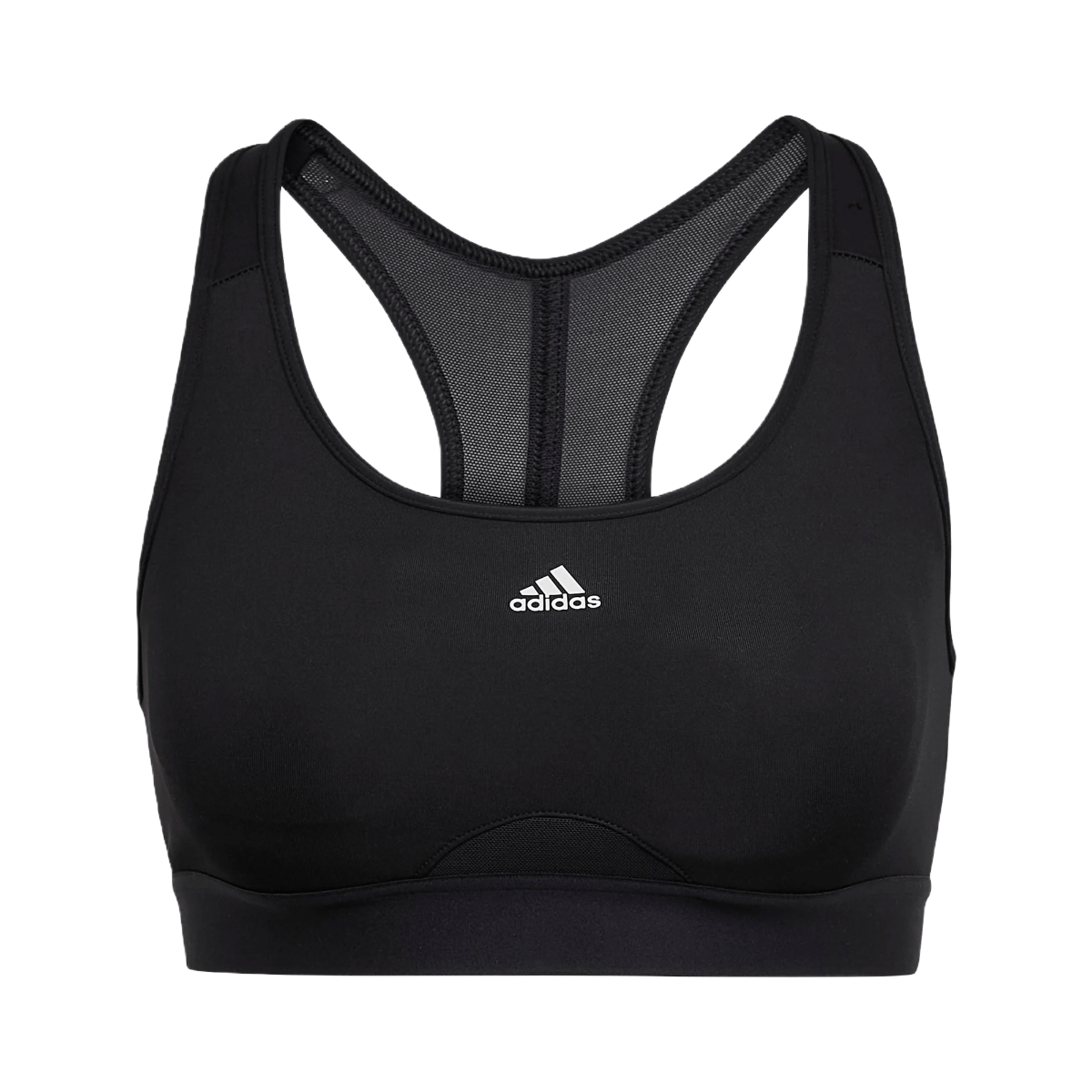 adidas Women's Training Power React Medium Support Sports Bra - Black