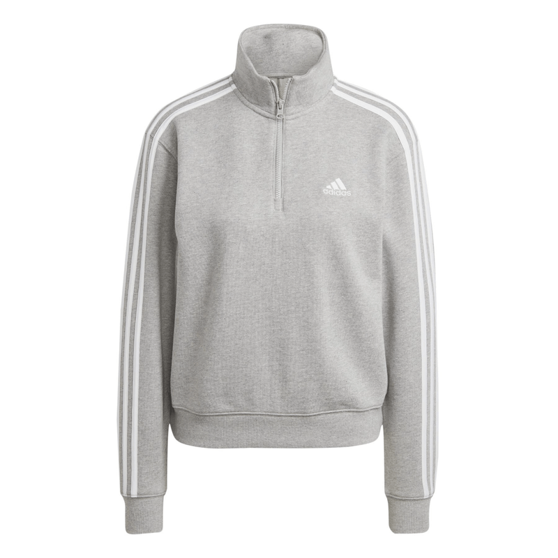 adidas Essentials 3-Stripes Quarter-Zip Sweatshirt - Black